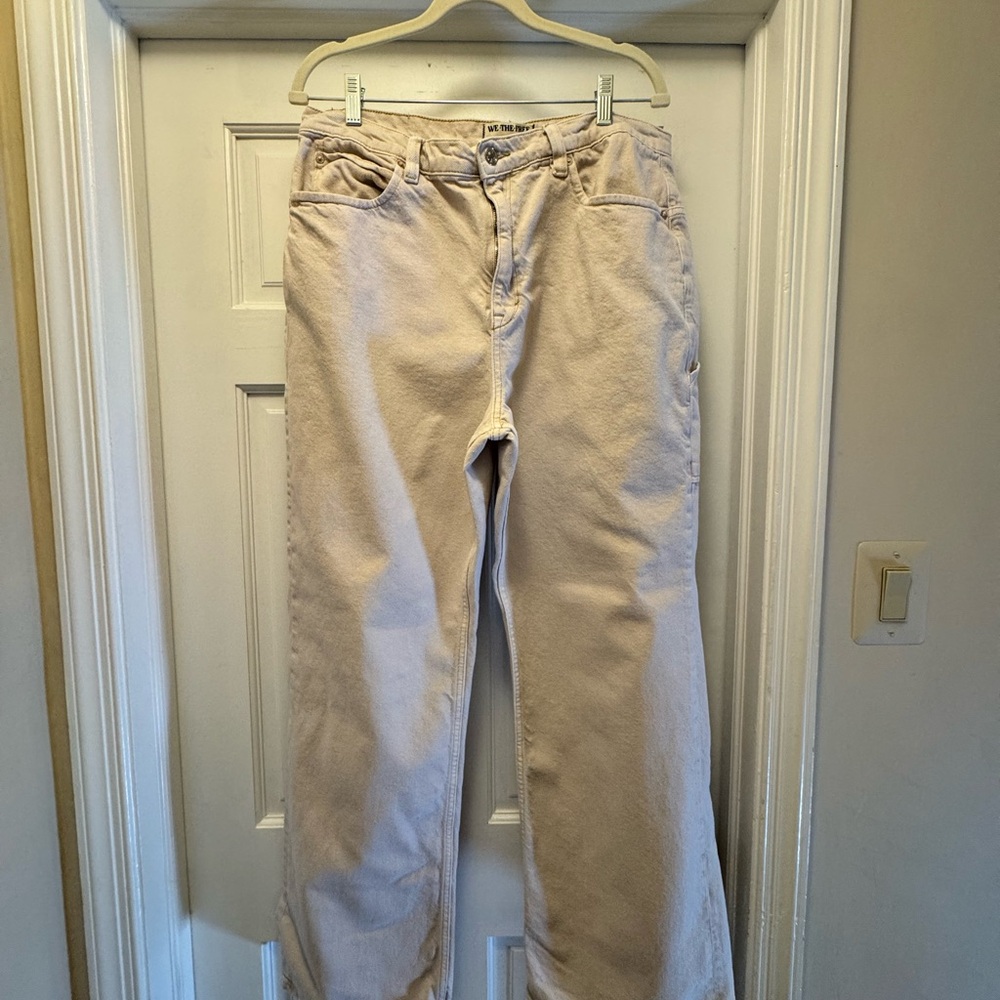 Free People - We the Free - Cream Flare & Wide Leg Jeans